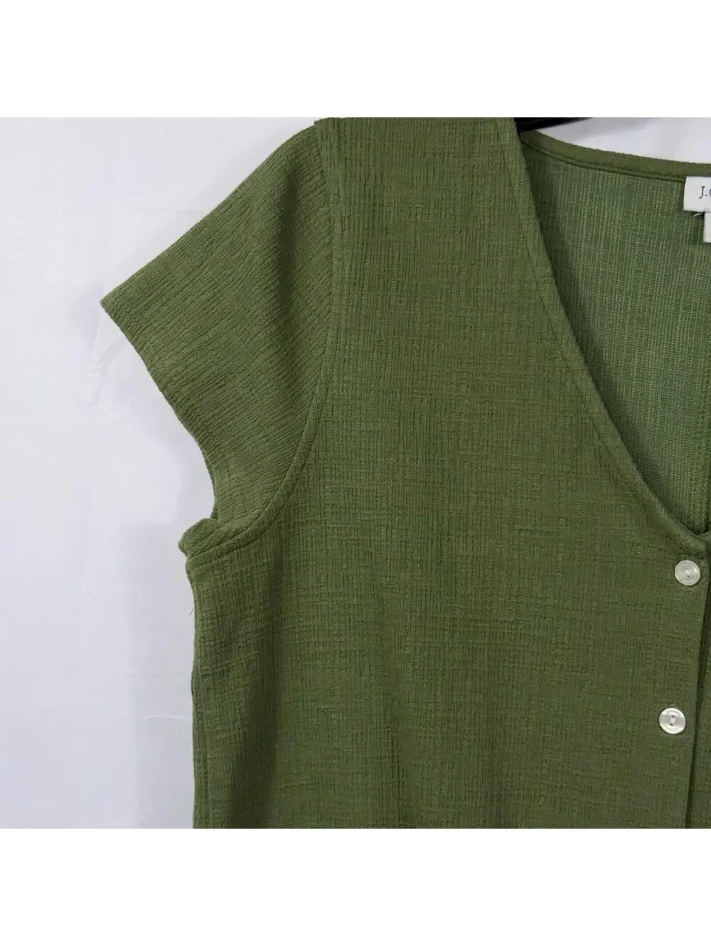 J.Crew Green Tie Front Top Size Medium
